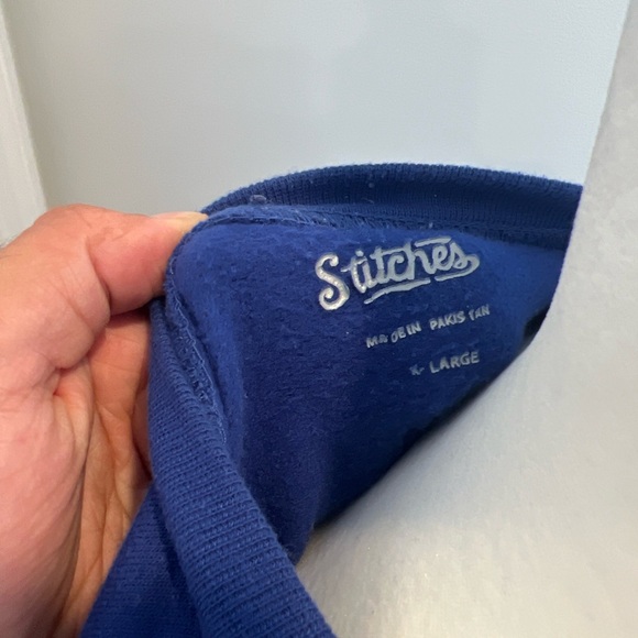 Stitches New York Mets Royal Blue Crewneck Pullover Sweatshirt Men's Size XLarge - Picture 5 of 11